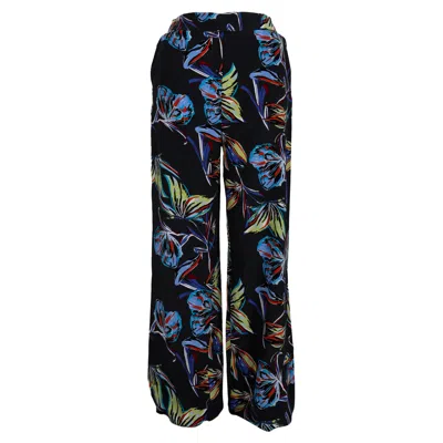 Diane Von Furstenberg Butterfly-print Trousers In Multicolor Viscose In Blue