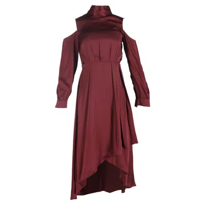 Diane Von Furstenberg Cabernet Midi Dress In Burgundy Silk In Red