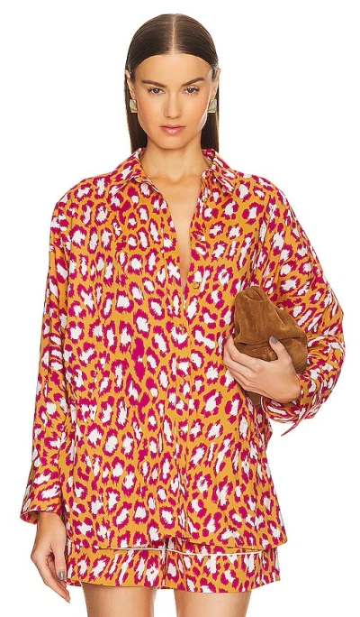 Diane Von Furstenberg Caleb Blouse In Brown
