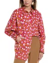 Diane Von Furstenberg Caleb Leopard-print Shirt In Brown