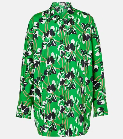 Caleb Blouse In Improv Iris Green from Diane von Furstenberg