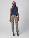 Diane Von Furstenberg Calliope Pants In Tiny Shadow Twigs Warm Sand