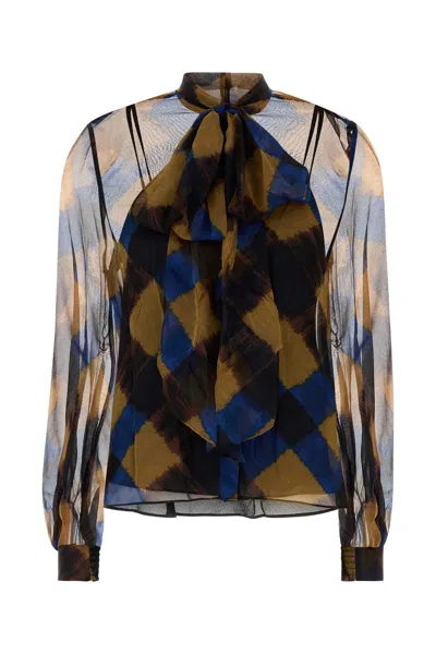 Diane Von Furstenberg Garcele Pussy-bow Blouse In Multi