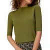 Diane Von Furstenberg Carmel Sweater Top In Avocado In Green