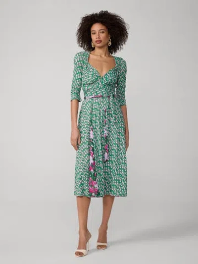 Diane Von Furstenberg Carmen Wrap Dress In Multi