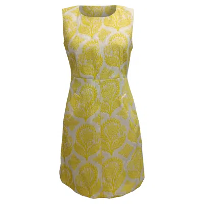 Diane Von Furstenberg Carpreena Mini Dress In Yellow Polyester In Multi