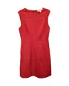 Diane Von Furstenberg Carpreena Ponte Mini Dress In Red Viscose In Red