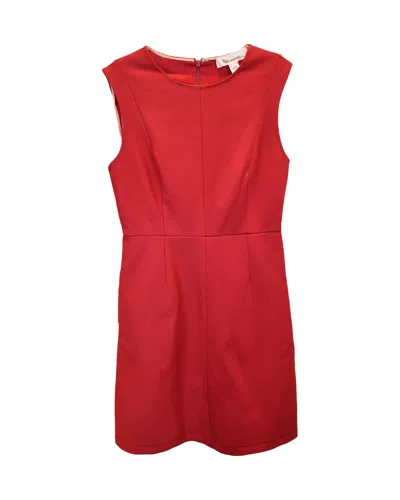 Diane Von Furstenberg Carpreena Ponte Mini Dress In Red Viscose