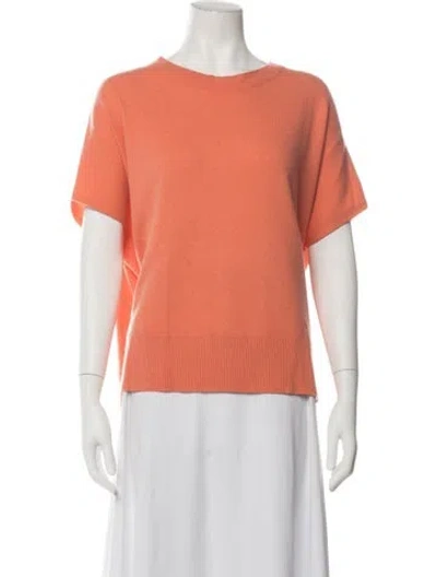 Pre-owned Diane Von Furstenberg Cashmere Cowl Neck Sweater In Orange
