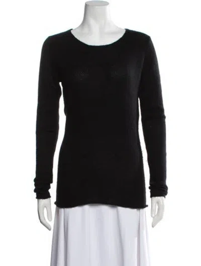 Pre-owned Diane Von Furstenberg Cashmere Crew Neck Sweater In Black