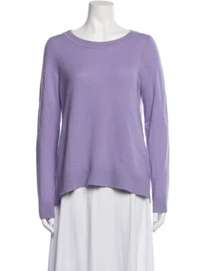 Pre-owned Diane Von Furstenberg Cashmere Crew Neck Sweater In Purple