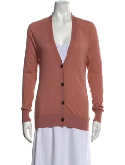 Pre-owned Diane Von Furstenberg Cashmere Open Front Sweater In Pink