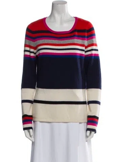 Pre-owned Diane Von Furstenberg Cashmere Striped Sweater In Neutral
