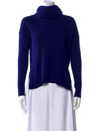 Pre-owned Diane Von Furstenberg Cashmere Turtleneck Sweater In Blue