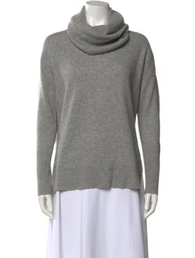 Pre-owned Diane Von Furstenberg Cashmere Turtleneck Sweater In Gray