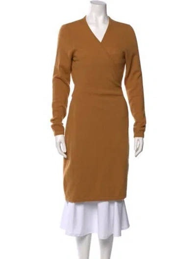 Pre-owned Diane Von Furstenberg Cashmere V-neck Sweater In Brown