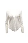 Diane Von Furstenberg Castilla Lace Jacket In White Triacetate In White