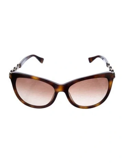 Pre-owned Diane Von Furstenberg Cat-eye Gradient Sunglasses In Brown