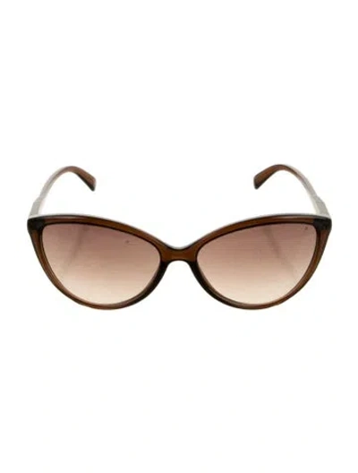 Pre-owned Diane Von Furstenberg Cat-eye Gradient Sunglasses In Brown