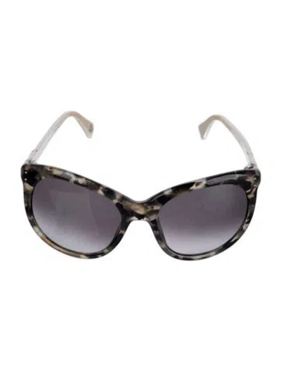 Pre-owned Diane Von Furstenberg Cat-eye Gradient Sunglasses In Neutrals