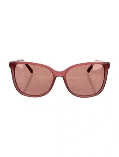 Pre-owned Diane Von Furstenberg Cat-eye Tinted Sunglasses In Red