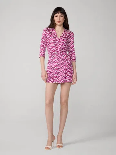 Diane Von Furstenberg Celeste Romper In Pink