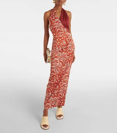 Diane Von Furstenberg Chase Dress In Caramel/chestnut In Multi