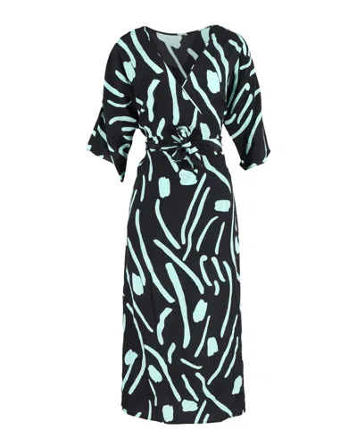 Diane Von Furstenberg Chatham-print Wrap-style Dress In Multicolor Silk