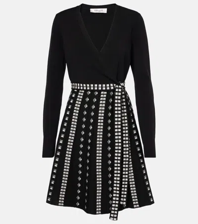 Diane Von Furstenberg Chelsea Pleated Minidress In Black