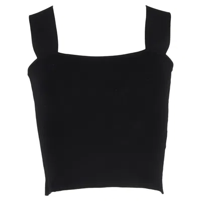 Diane Von Furstenberg Cherita Knitted Top In Black Viscose
