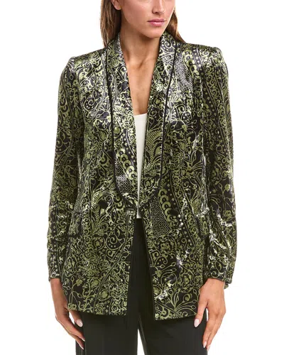 Diane Von Furstenberg Chiana Velvet Blazer In Green