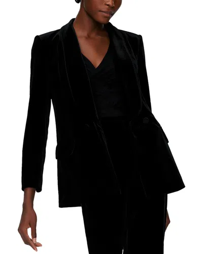 Diane Von Furstenberg Chiana Velvet Jacket In Black