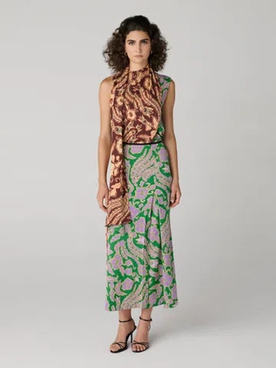 Diane Von Furstenberg Chrystie Skirt In Animal Print