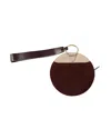 Diane Von Furstenberg Circle Wristlet In Maroon Suede In Red