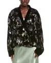 Diane Von Furstenberg Ciro Sequin Jacket In Blue