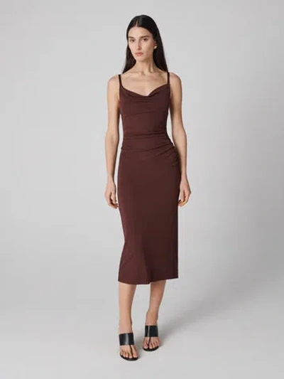 Diane Von Furstenberg Claudia Slip Dress In Chocolate