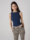 Diane Von Furstenberg Click Tank In Classic Navy