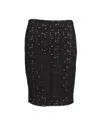 Diane Von Furstenberg Clover Lace Pencil Skirt In Black Polyester In Black