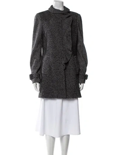 Pre-owned Diane Von Furstenberg Coat In Black