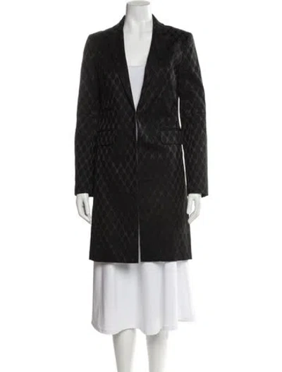 Pre-owned Diane Von Furstenberg Coat In Black