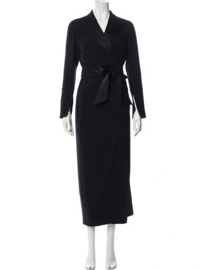 Pre-owned Diane Von Furstenberg Coat In Black
