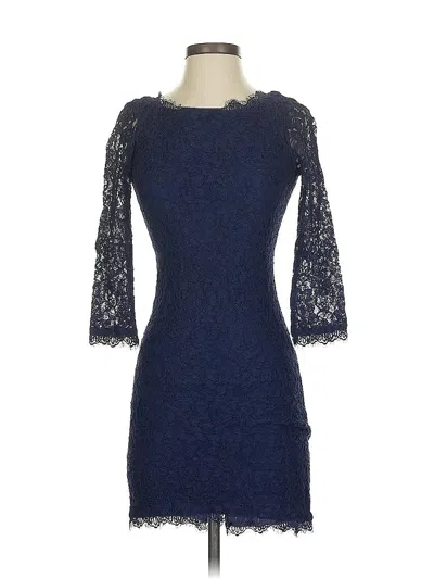 Pre-owned Diane Von Furstenberg Cocktail Dress In Blue