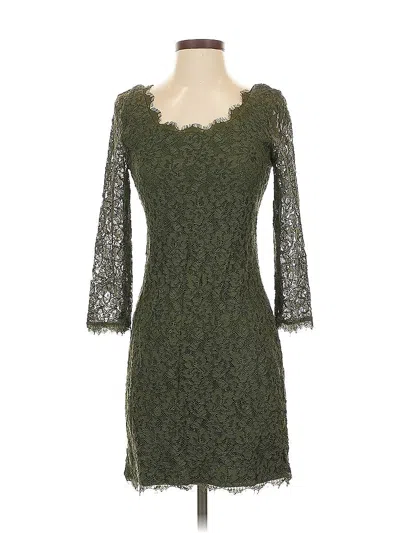 Pre-owned Diane Von Furstenberg Cocktail Dress In Green