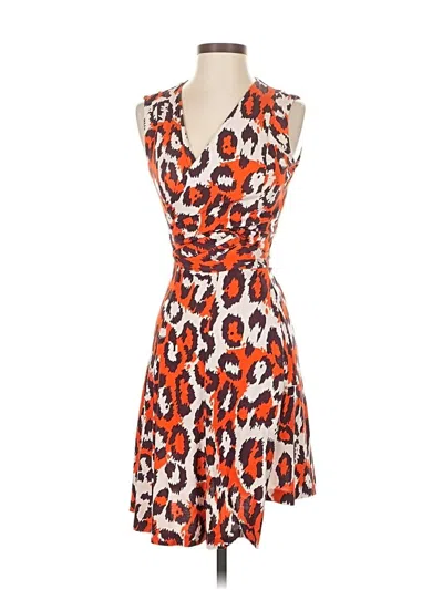 Pre-owned Diane Von Furstenberg Cocktail Dress In Orange