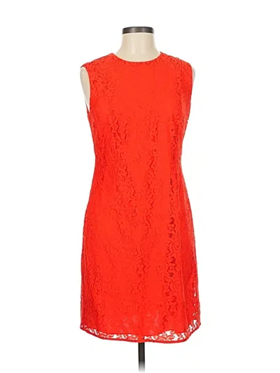 Pre-owned Diane Von Furstenberg Cocktail Dress In Orange