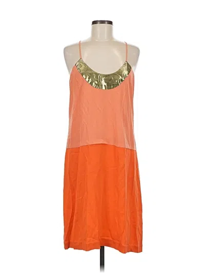 Pre-owned Diane Von Furstenberg Cocktail Dress In Orange