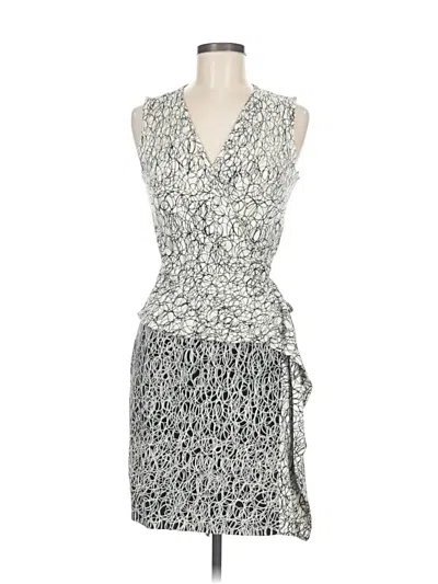 Pre-owned Diane Von Furstenberg Cocktail Dress In Silver