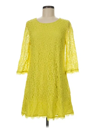 Pre-owned Diane Von Furstenberg Cocktail Dress In Yellow