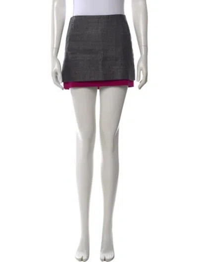 Pre-owned Diane Von Furstenberg Colorblock Pattern Mini Skirt