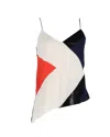 Diane Von Furstenberg Colorblock Sequined Tank Top In Multicolor Silk In Multi